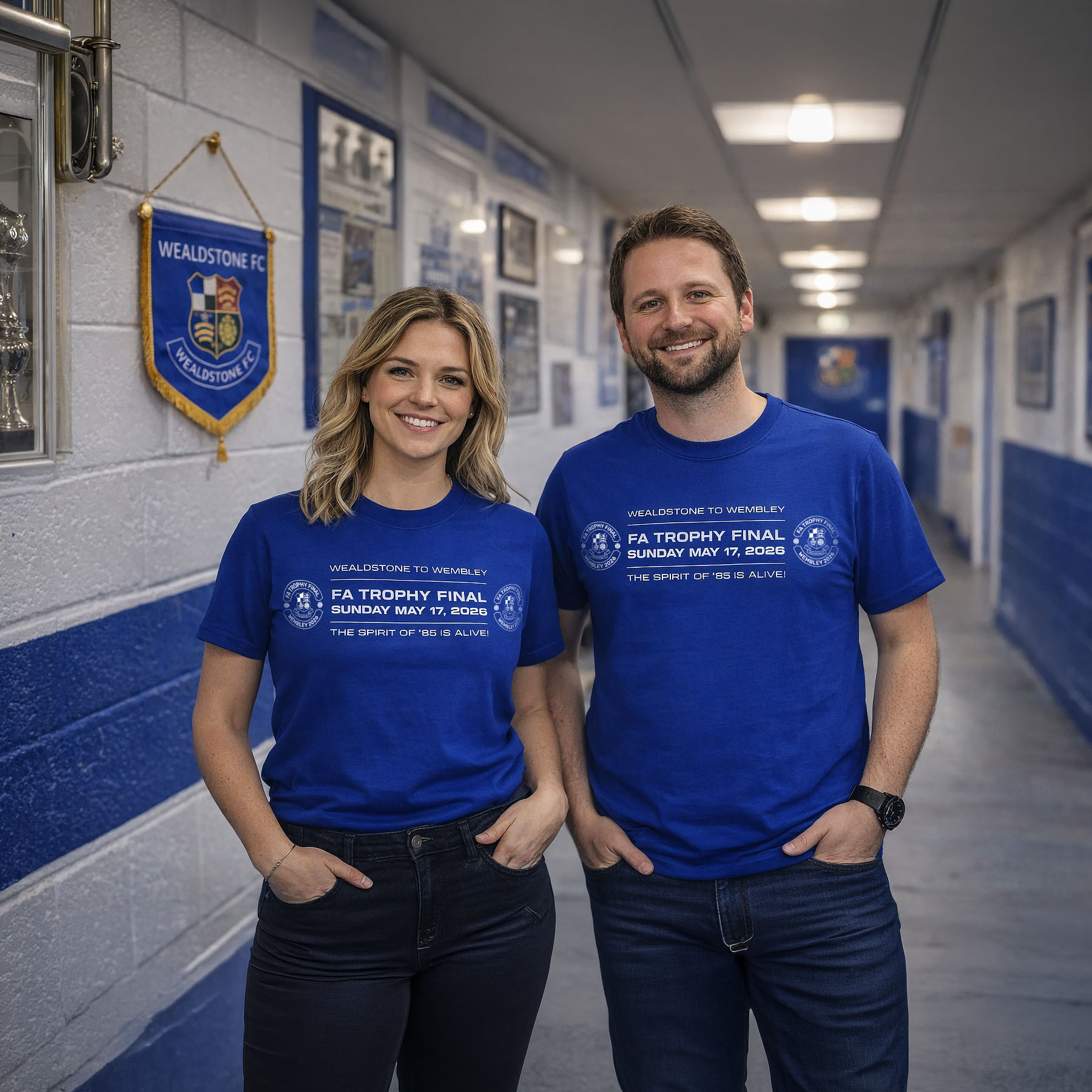 WEMBLEY 2026 T-SHIRT: SCARF LOCKUP - Blue, 2XS